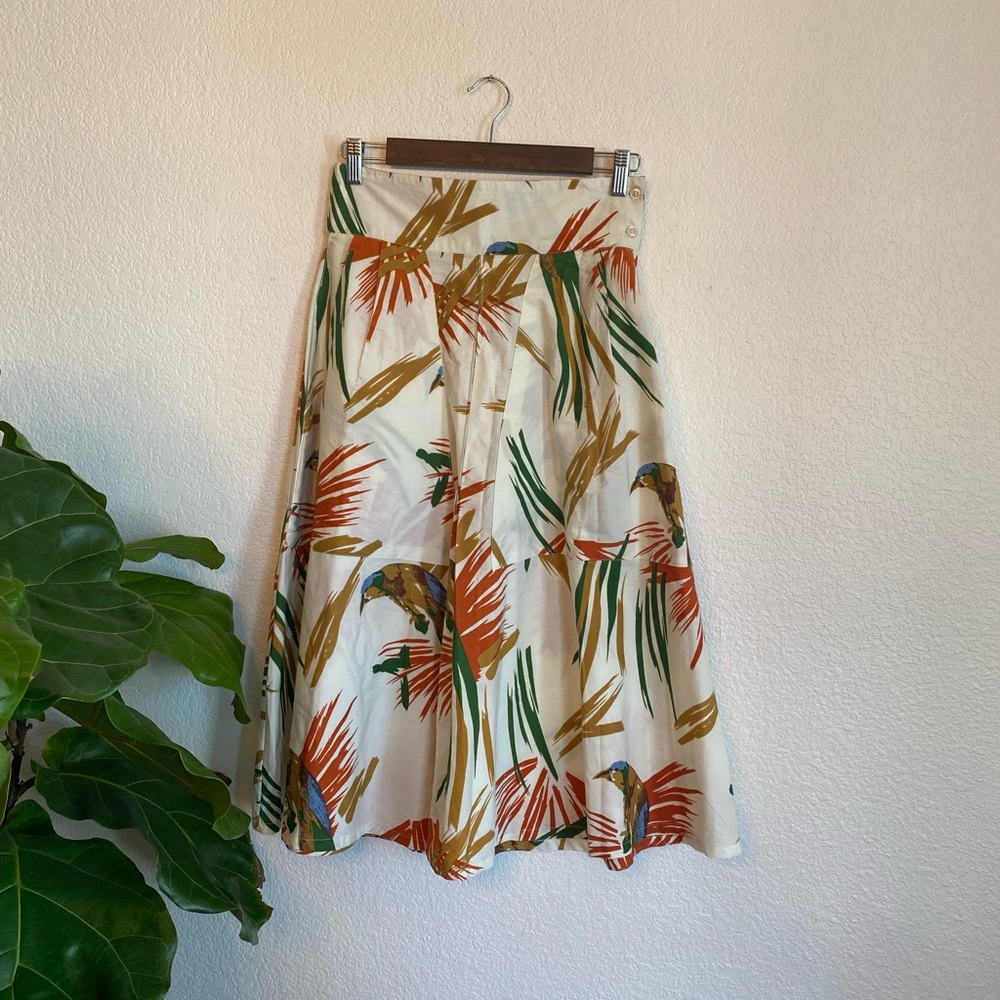 GORGEOUS ModCloth Jungle Parrot A-Line Skirt